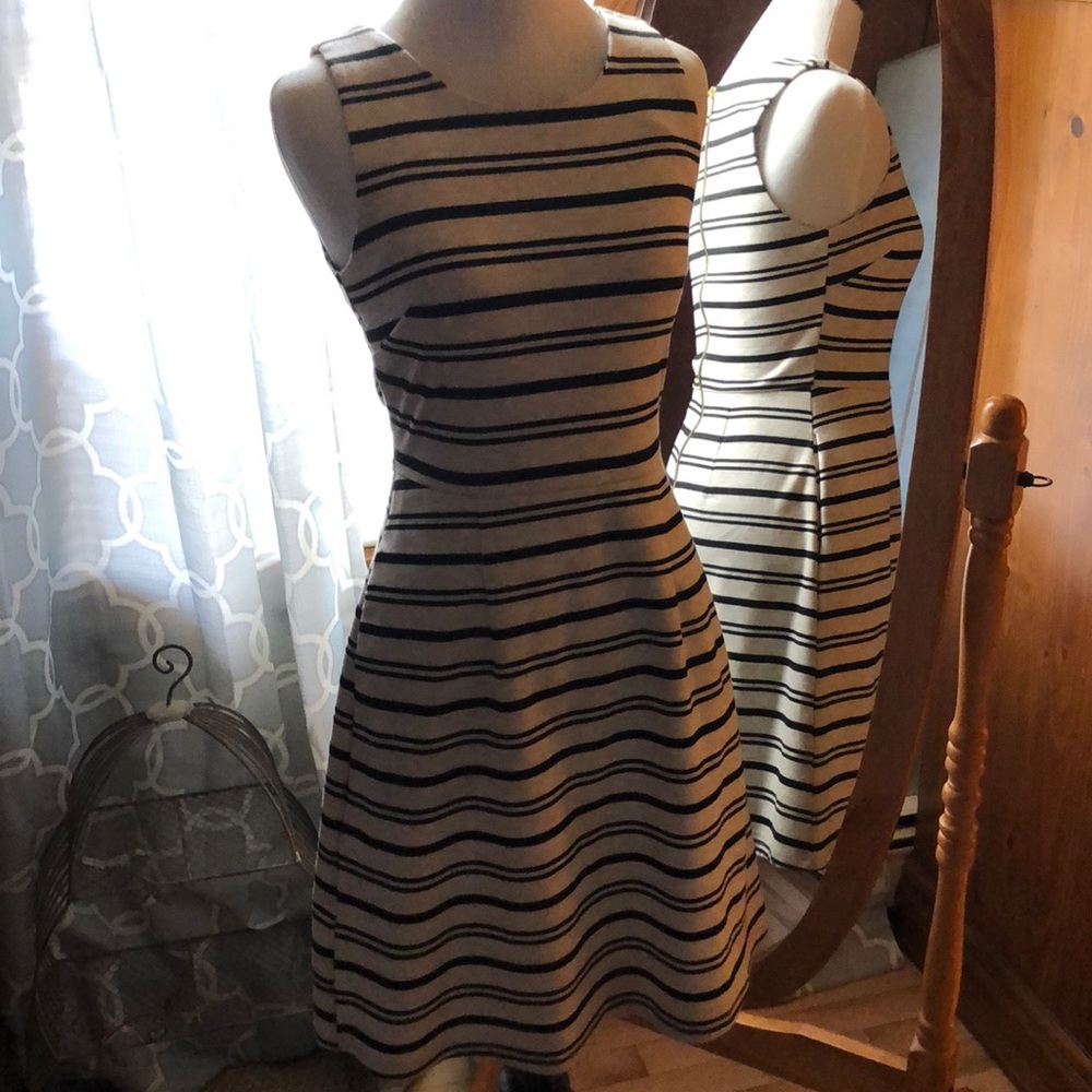 Stripped dress navy/cream